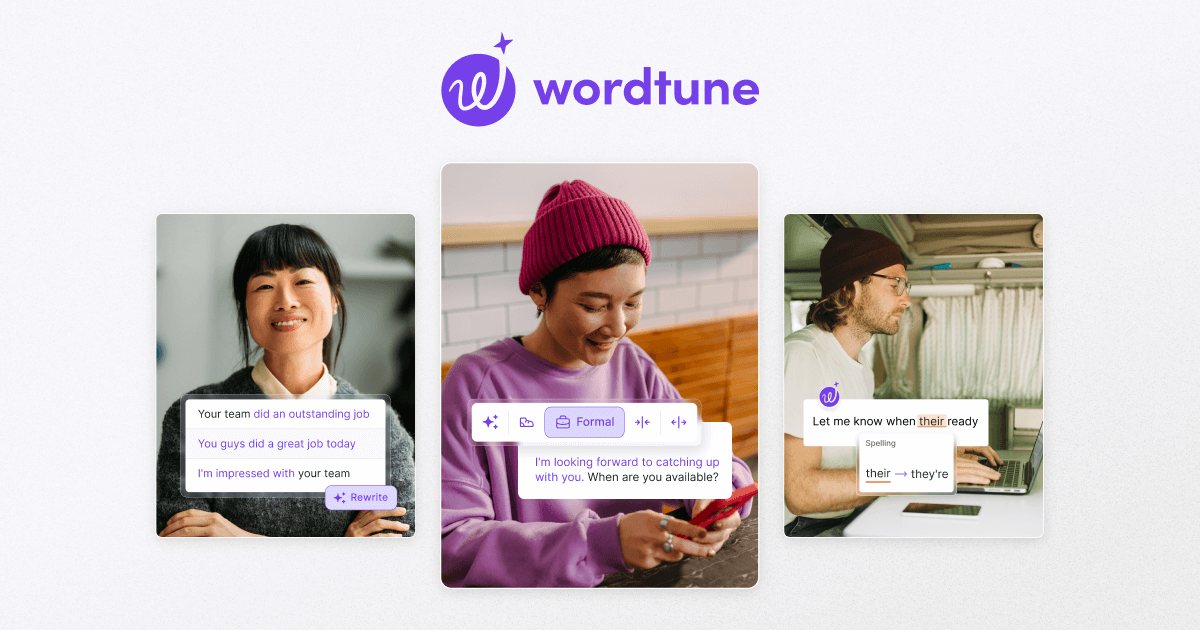 Wordtune 公式サイトのパブリック画像