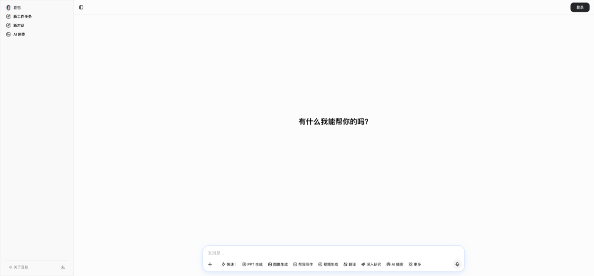 Screenshot of the official 豆包 website