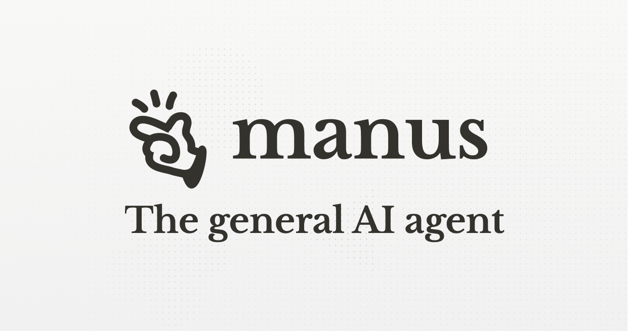 Screenshot of the official Manus website